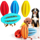 Brinquedo Interativo Grande Cães Porta Petiscos Ração Oval Cor Azul