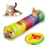 Brinquedo Interativo Túnel Para Gato Pets Labirinto Colorido