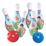 Brinquedo Jogo De Boliche Infantil Patrulha Canina 3+ Anos
