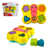 Brinquedo Jogo Didático Borboleta Cubos Para Bebês Educativo