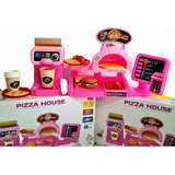 Brinquedo Kit 10 Pçs Pizzaria, Lanchonete,
