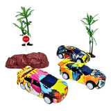 Brinquedo Kit Carros Fricção De Corrida Com Pista E Cenário