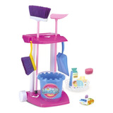 Brinquedo Kit De Limpeza Infantil Vassoura