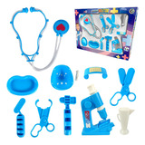Brinquedo Kit Médico Infantil Medical Center Para Crianças Cor Peq-doutor-azul