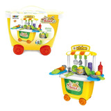 Brinquedo Kit Restaurante Mini Chef Cozinha Bancada 2 Em 1