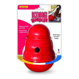 Brinquedo Kong Interactive Wobbler Tamanho S Para Cães, Máximo De 12 Kg, Cor Vermelha