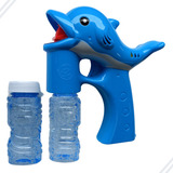 Brinquedo Lança Bolha De Sabão Pistola Arma Golfinho Musical