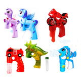 Brinquedo Lança Bolhas Bolinhas De Sabão Luz Led Animais