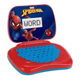 Brinquedo Laptop Infantil Candide Spider-man Bilíngue - Azul