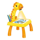 Brinquedo Lousa Mágica Desenhar Projetor De Imagens Pintura Cor Amarelo