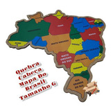 Brinquedo Madeira Quebra Cabeça Mapa Do