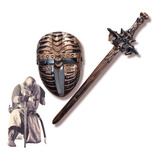 Brinquedo Máscara E Espada Gladiador Medieval 49cm