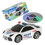 Brinquedo Menino Carrinho De Polícia Com Luzes 3d Som Luz