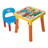 Brinquedo Mesinha Cadeira Infantil Turma Da Monica Cebolinha