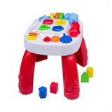 Brinquedo Mesinha Didática Infantil Dc Heróis 21cm Blocos