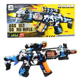 Brinquedo Metralhadora Arma Policia Sniper Luz