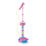 Brinquedo Microfone Infantil Pedestal Conecta Celular
