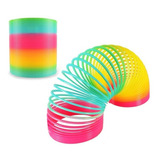 Brinquedo Mola Maluca Arco Iris Kit Com 10 Unidades