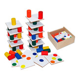 Brinquedo Montessori Pedagogico Madeira Torre Inteligente