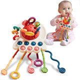 Brinquedo Montessori Sensorial Puxador Cordão Bebê