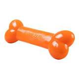 Brinquedo Mordedor Para Cães Osso Flex Buddy Toys Cor Laranja