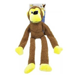 Brinquedo Mordedor Pelúcia Macaco Grande Com Apito 46 Cm Pet