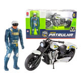 Brinquedo Moto Com Policial Patrulha Rodoviária Infantil