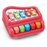 Brinquedo Musical Xilofone Com Pianinho 2 Em 1 Bebê 18 Meses