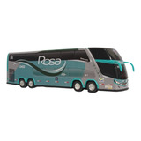 Brinquedo Ônibus Em Miniatura Rosa 2 Andares 1800 Dd G7 Verd