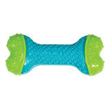 Brinquedo Para Cães Bone Corestrength Cleaning Boy Med Kong, Cor Azul/verde