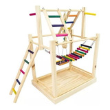 Brinquedo Para Calopsitas Parquinho Playground C/ Balanço