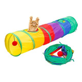Brinquedo Para Pets Túnel Labirinto Para Gatos Colorido Luxo