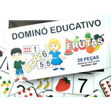Brinquedo Pedagógico Dominó Educativo Madeira Furtas Numeros