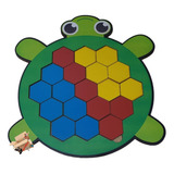 Brinquedo Pedagógico Em Madeira Mosaico Infantil