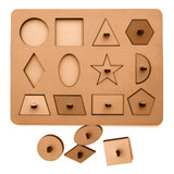 Brinquedo Pedagógico Montessori Formas Geométricas Aprender