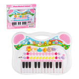 Brinquedo Piano Musical Animal Rosa Sons