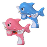 Brinquedo Pistola Lança Bolhas De Sabão Golfinho Musical