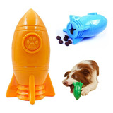 Brinquedo Recheável Cães Foguete Comedouro Pet Interativo Cor Larajna