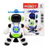 Brinquedo Robô Dança Gira 360° Graus Robot Som E Luz