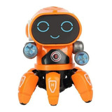 Brinquedo Robô Que Dança Anda E Canta Dois Tipo De Música Cor Laranja Personagem Robô Que Anda