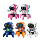 Brinquedo Spider Robot Dançarino Movimento Som E Luz Black