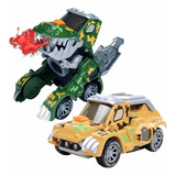 Brinquedo Transformes Carro Dinossauro Solta Fumaça