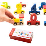 Brinquedo Trenzinho +10 Números Educativo Pedagógico Madeira
