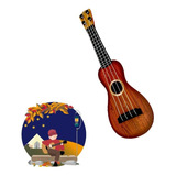 Brinquedo Violao Ukulele Criança Acustico Corda Nylon Marrom