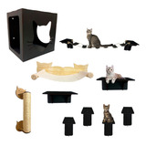 Brinquedos Playground Gatos 10 Pcs Rede Arranhador Pinus 