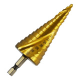 Broca Escalonada 4 À 32 Mm Hss Espiral Profissional Degrau