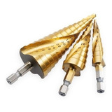 Broca Escalonada De 4 À 32 Mm Hss Espiral Profissional 