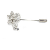 Broche Alfinete Lapela Terno Pin Noivo - Strass Brilho