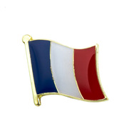 Broche Bandeira França Pin Diplomático Francês