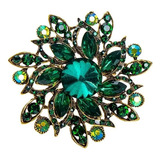 Broche Bijuteria Para Blusa Festa Pedraria Luxo M3036